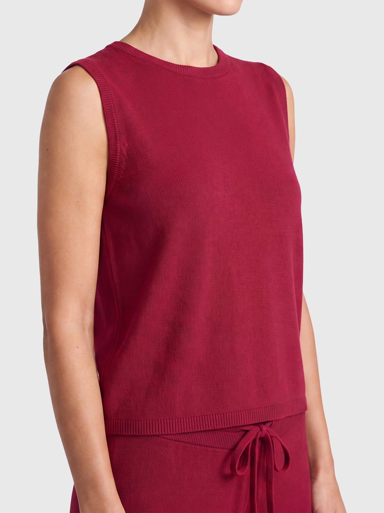 Stricktop mit Kaschmiranteil | rot