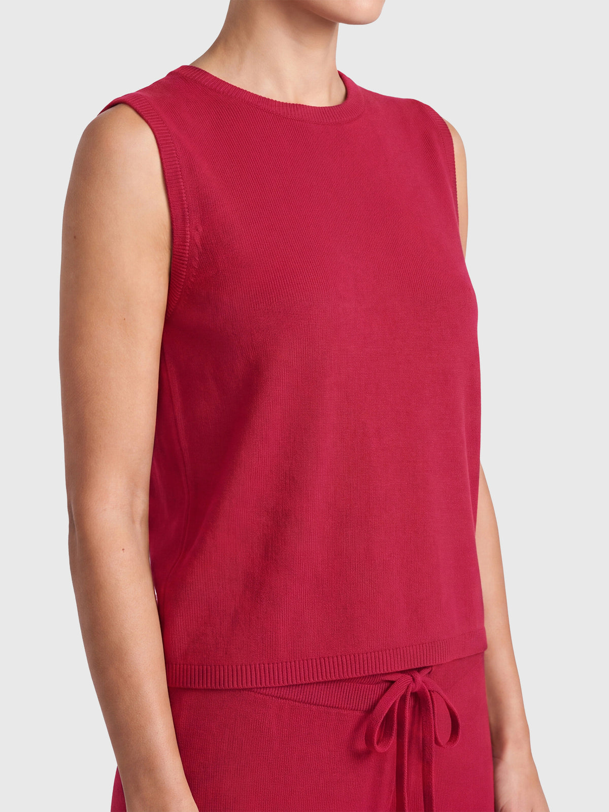 Stricktop mit Kaschmiranteil | rot
