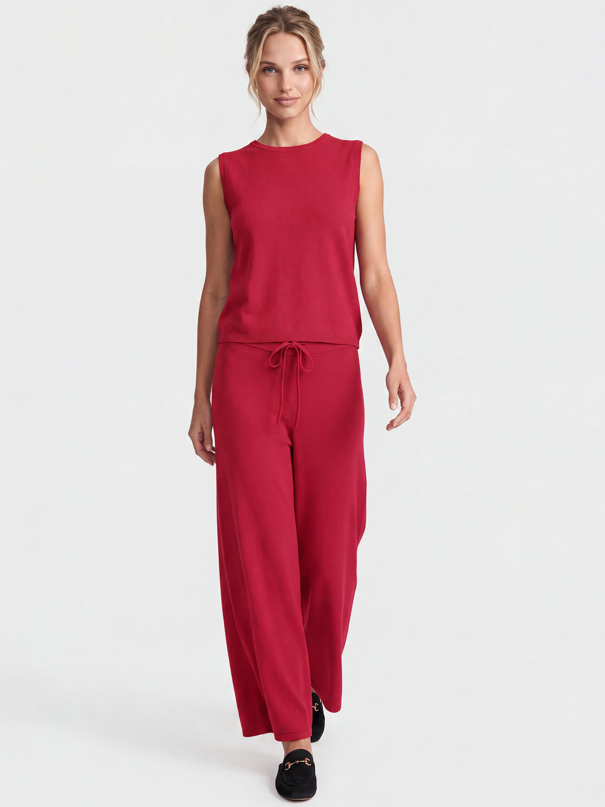 Stricktop mit Kaschmiranteil | rot