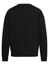 Oversized Strickjacke aus reiner Merinowolle | schwarz