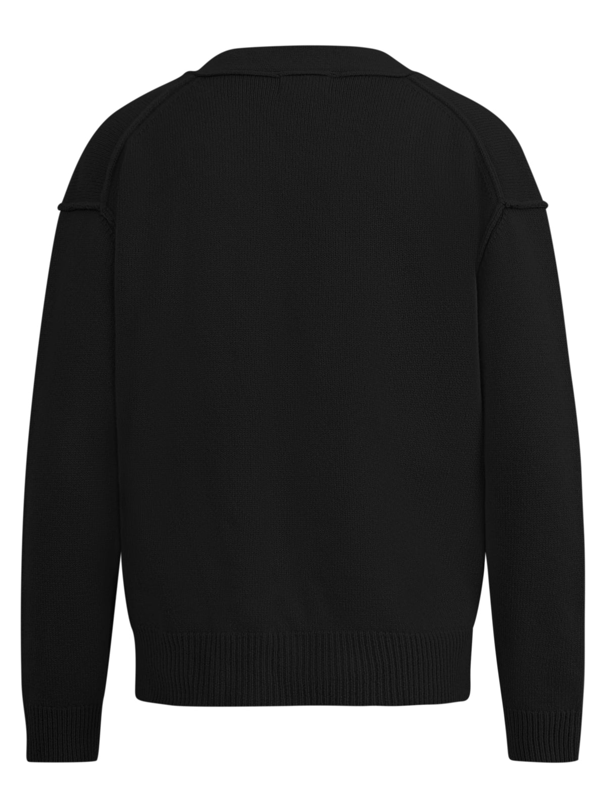 Oversized Strickjacke aus reiner Merinowolle | schwarz