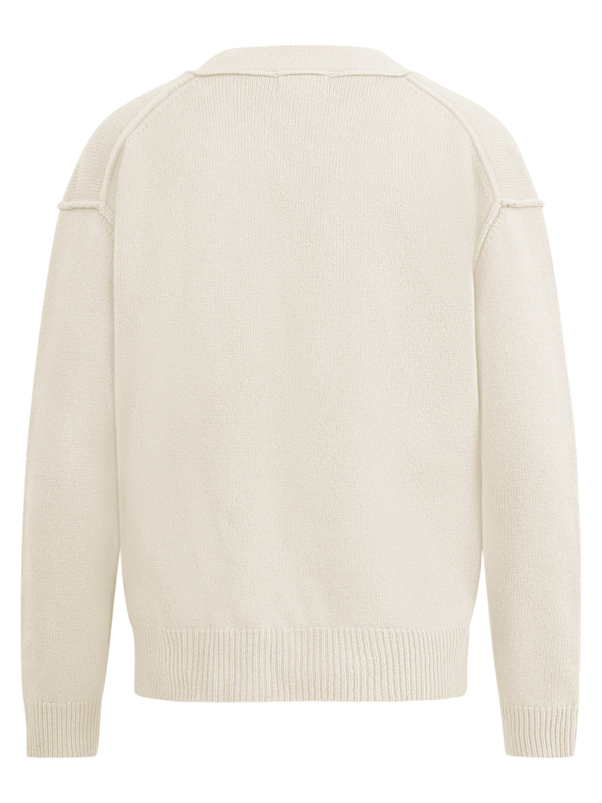 Oversized Strickjacke aus reiner Merinowolle | champagner