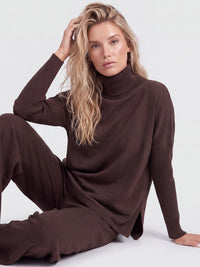 Oversized Pullover aus reiner Merinowolle | braun