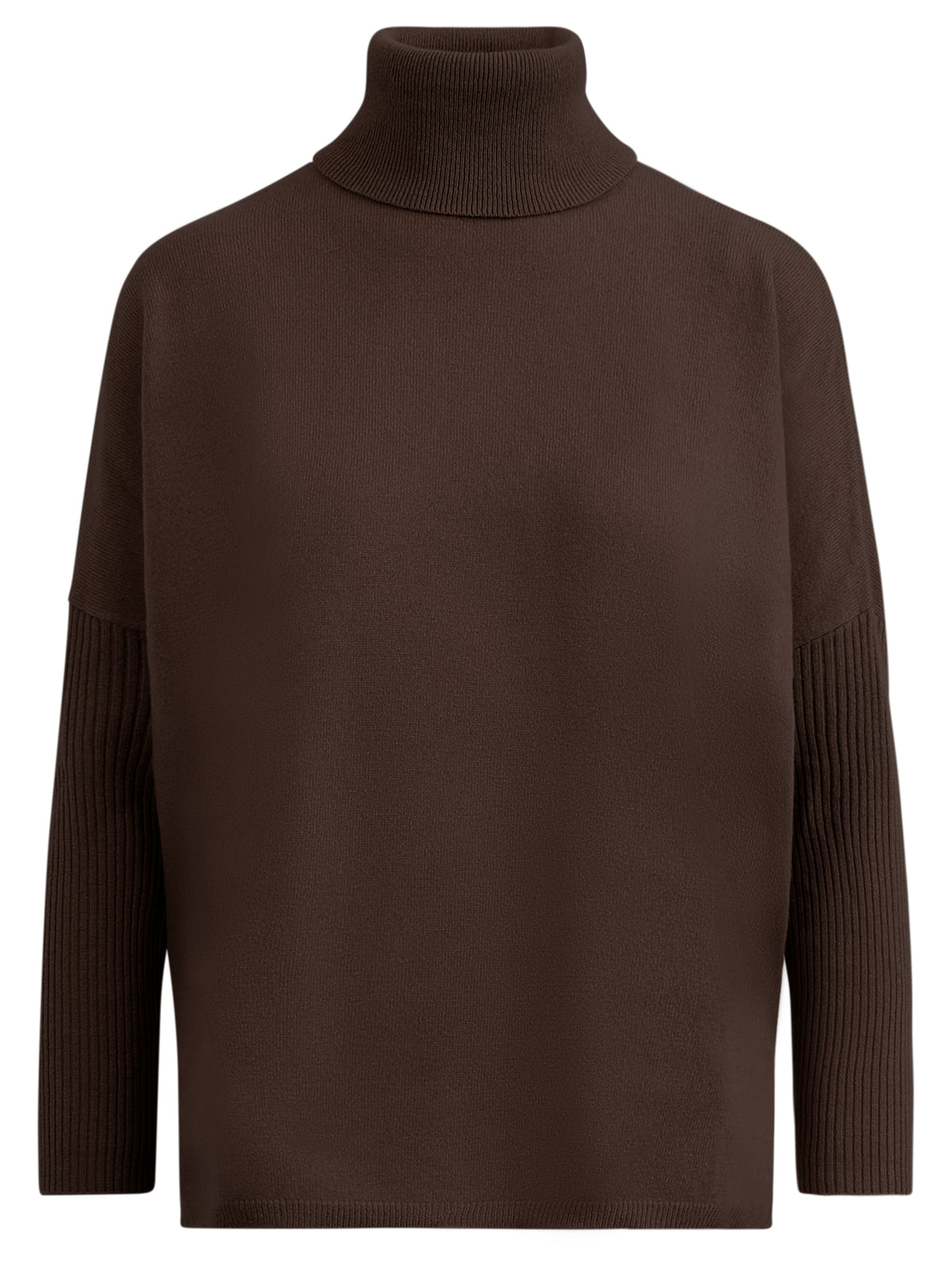 Oversized Pullover aus reiner Merinowolle | braun
