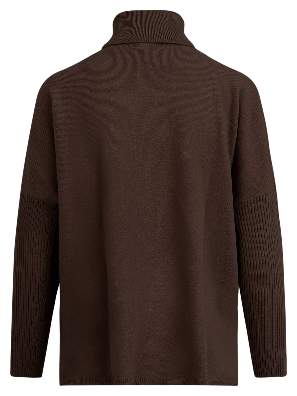 Oversized Pullover aus reiner Merinowolle | braun