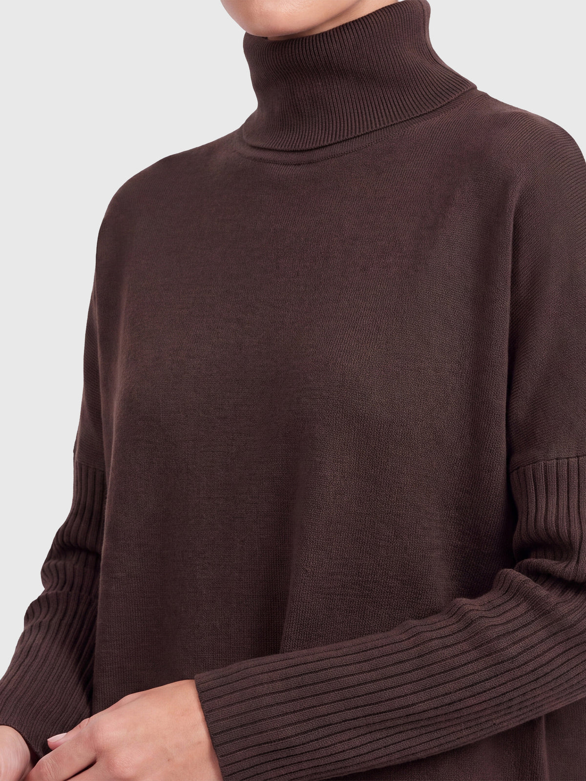Oversized Pullover aus reiner Merinowolle | braun