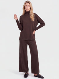Oversized Pullover aus reiner Merinowolle | braun
