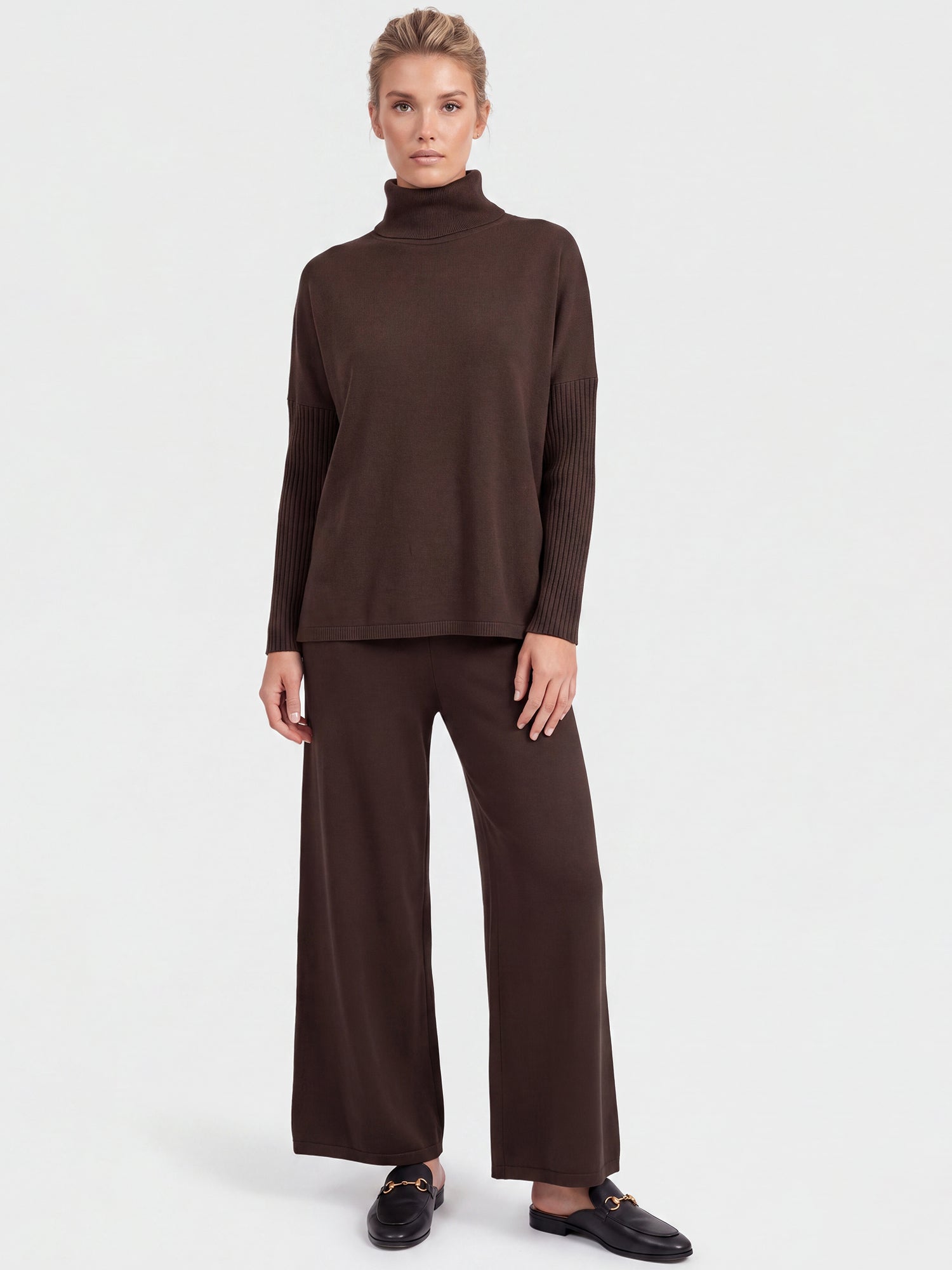 Oversized Pullover aus reiner Merinowolle | braun