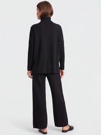 Oversized Pullover aus reiner Merinowolle | schwarz