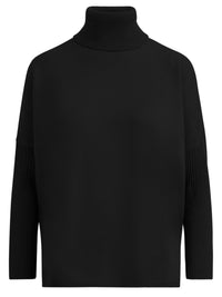 Oversized Pullover aus reiner Merinowolle | schwarz