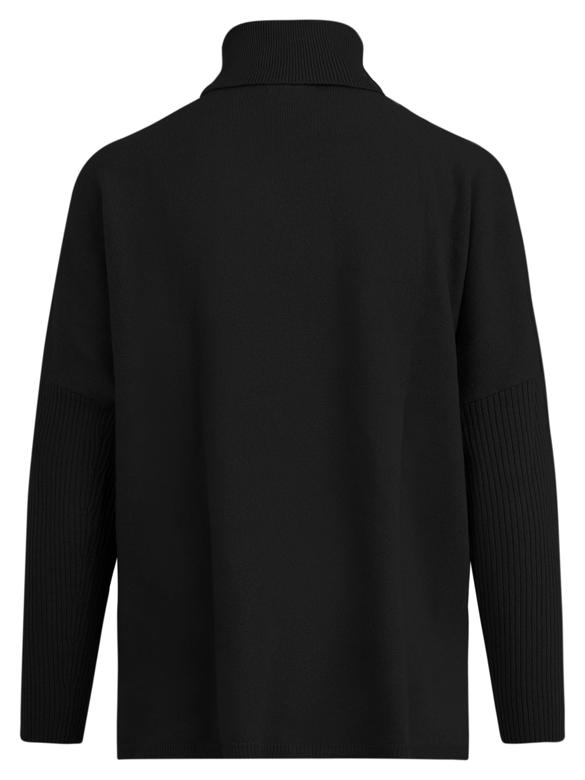 Oversized Pullover aus reiner Merinowolle | schwarz