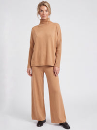 Oversized Pullover aus reiner Merinowolle | camel