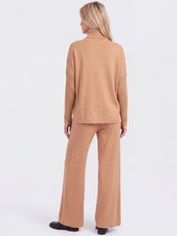 Oversized Pullover aus reiner Merinowolle | camel