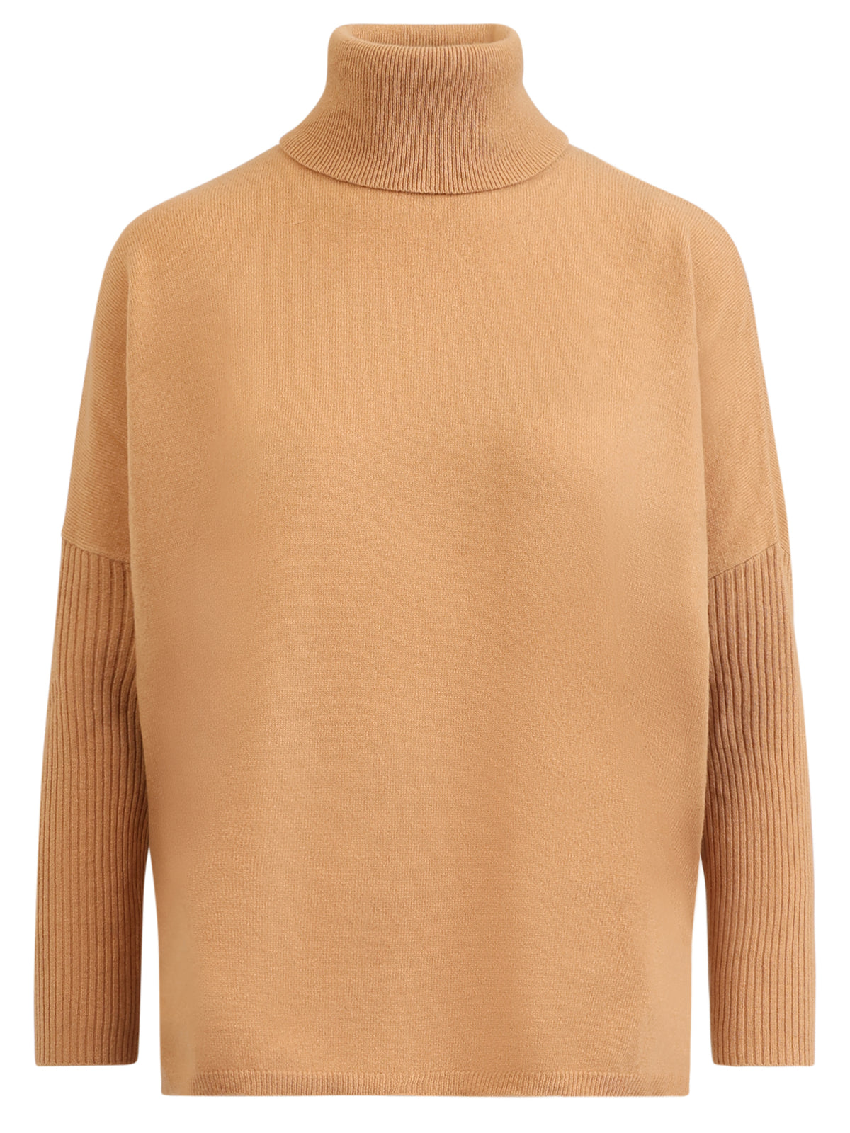 Oversized Pullover aus reiner Merinowolle | camel