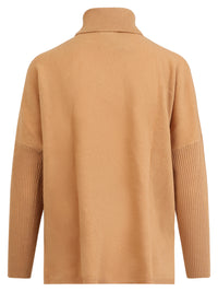 Oversized Pullover aus reiner Merinowolle | camel