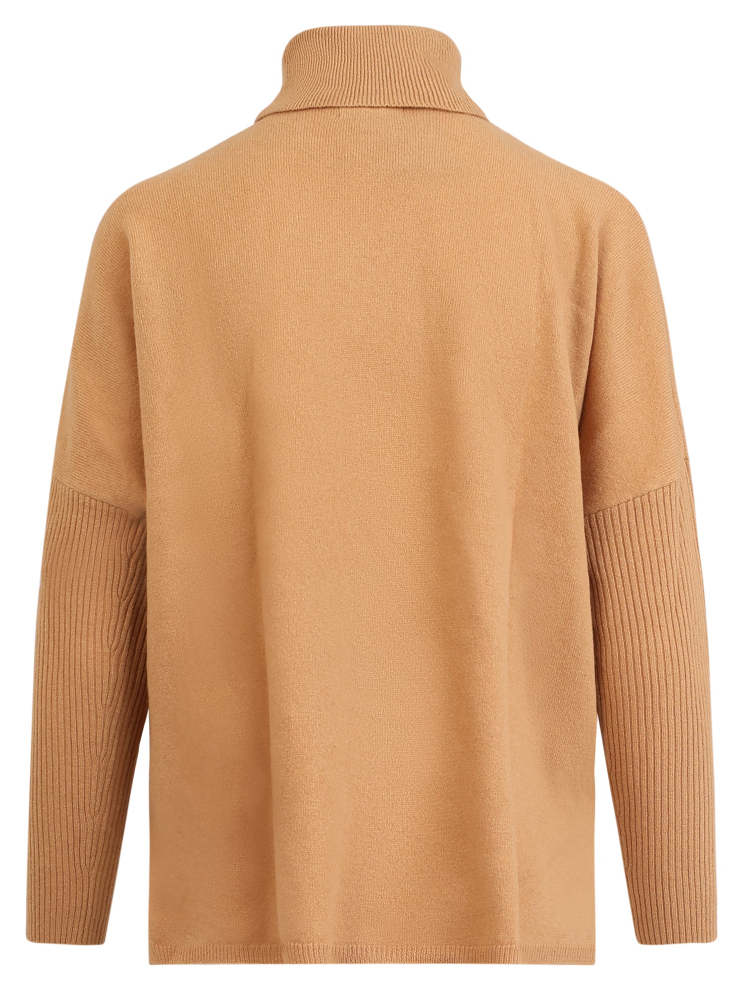 Oversized Pullover aus reiner Merinowolle | camel