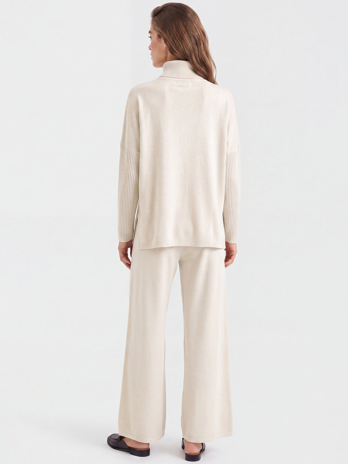 Oversized Pullover aus reiner Merinowolle | champagner