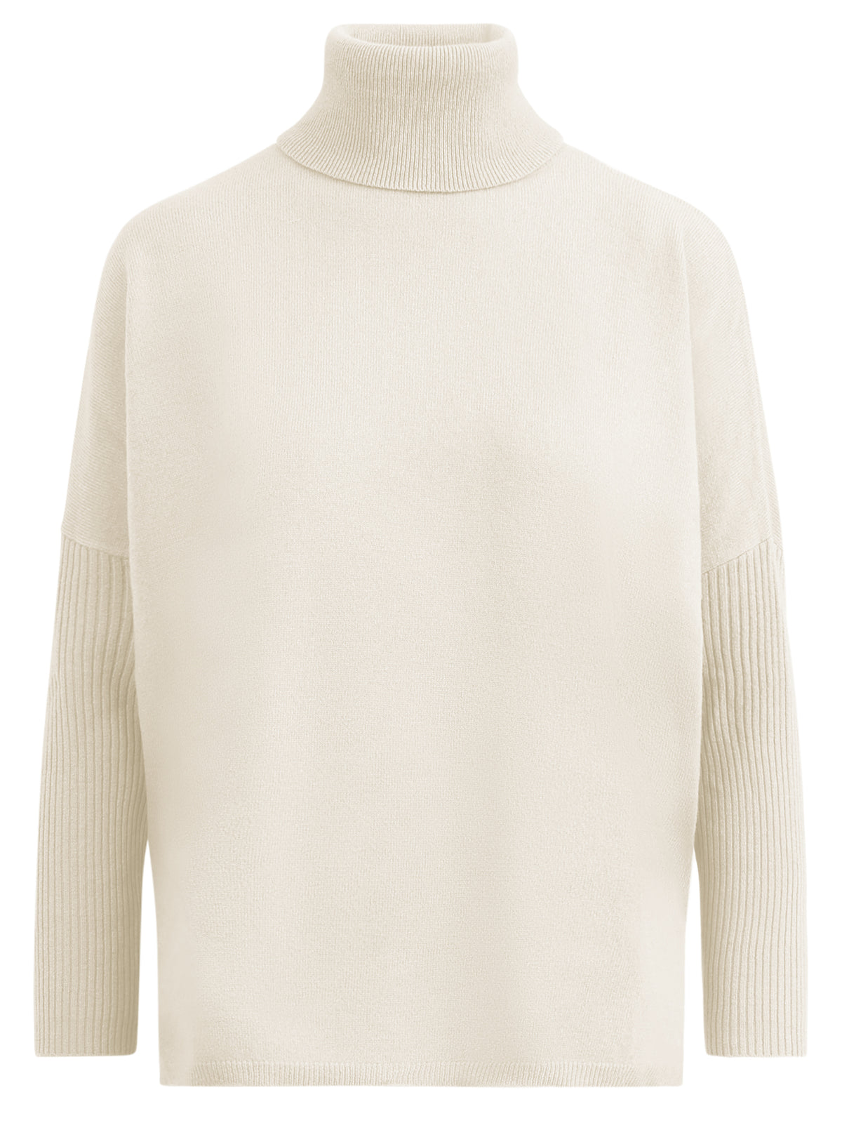 Oversized Pullover aus reiner Merinowolle | champagner