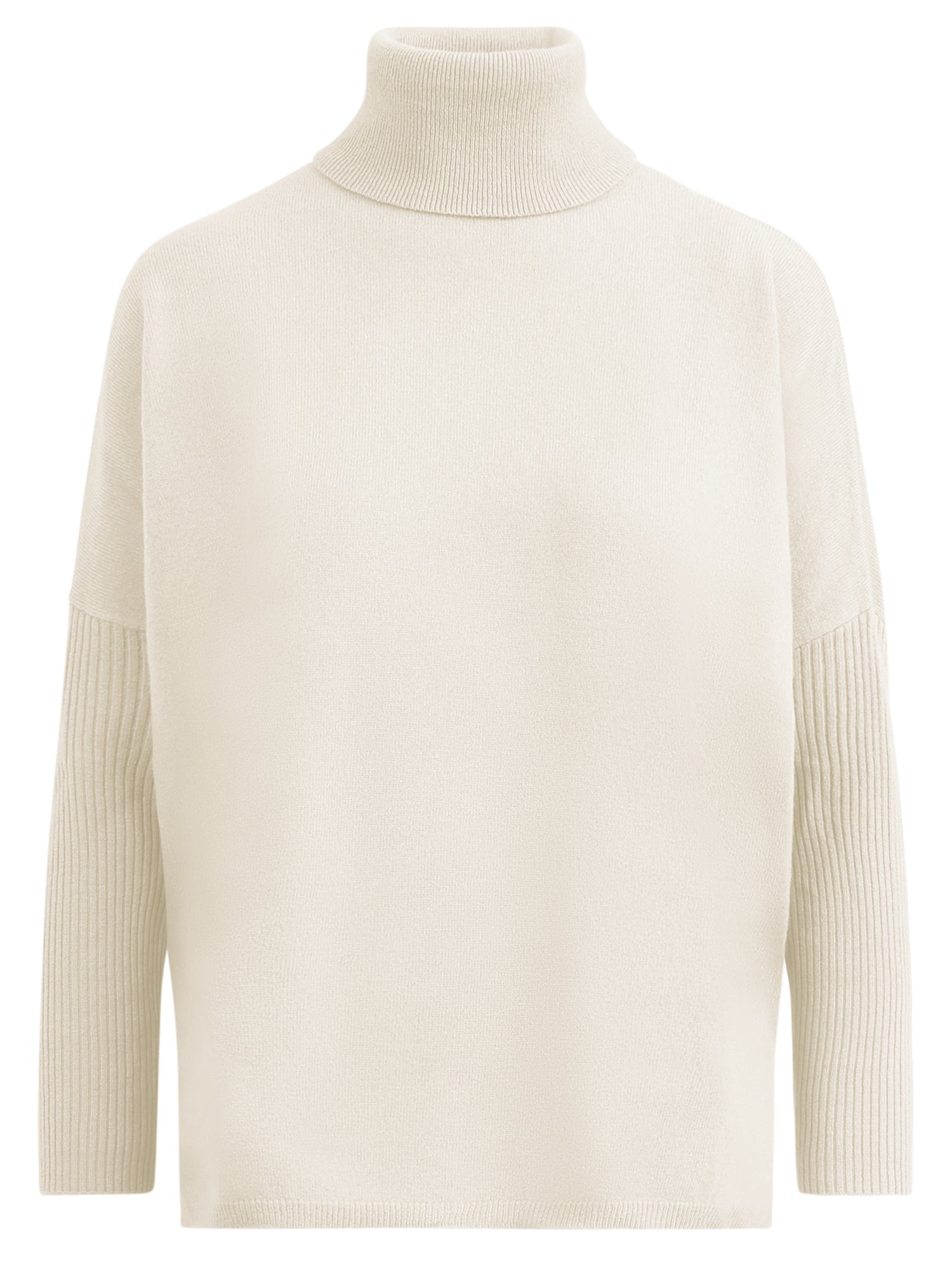 Oversized Pullover aus reiner Merinowolle | champagner