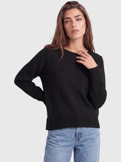 Oversized Pullover aus reiner Merinowolle | schwarz image 1