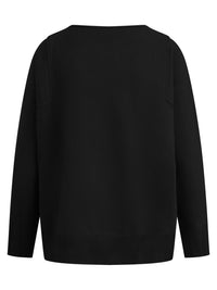 Oversized Pullover aus reiner Merinowolle | schwarz