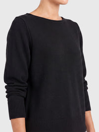 Oversized Pullover aus reiner Merinowolle | schwarz