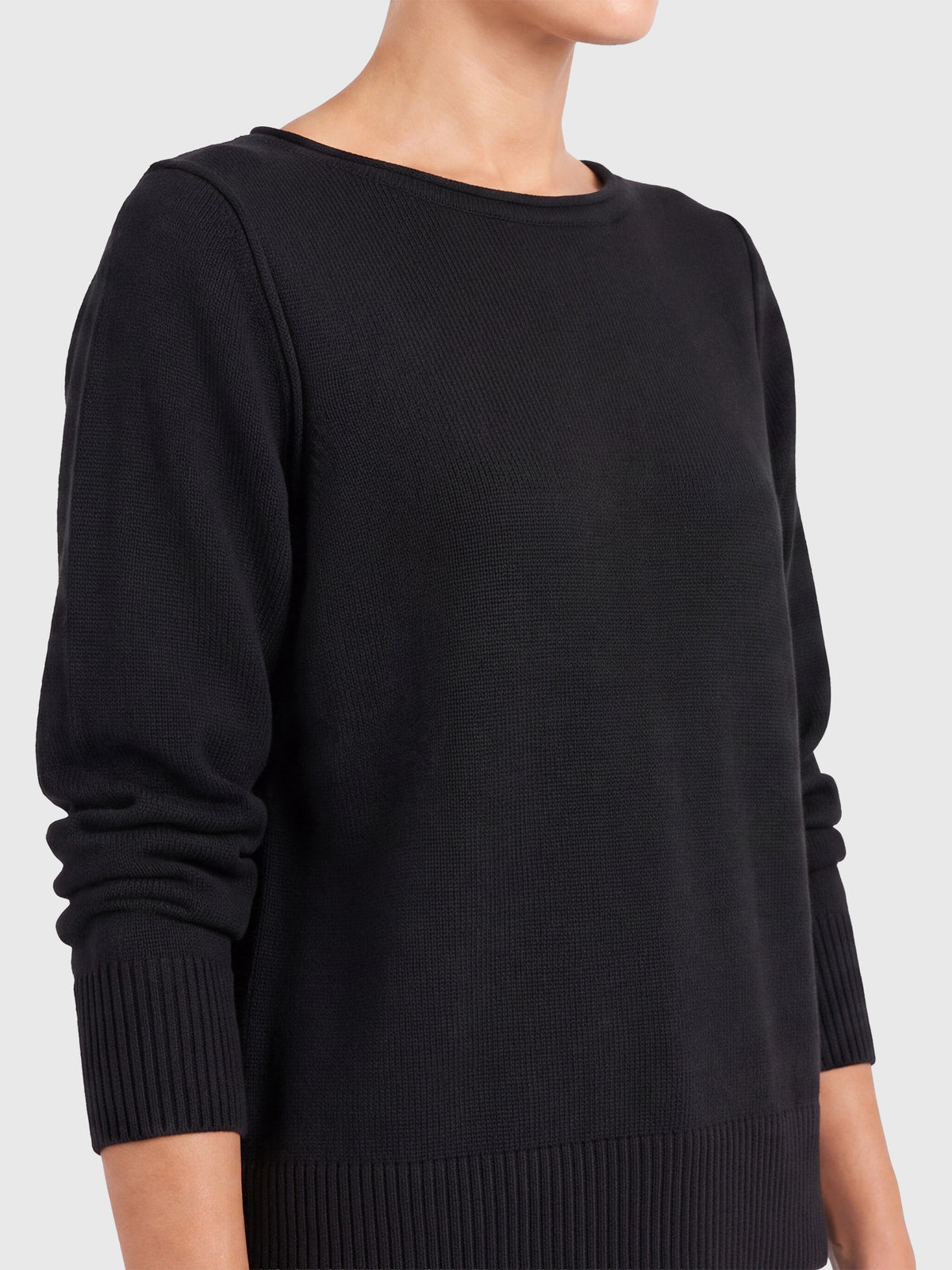 Oversized Pullover aus reiner Merinowolle | schwarz