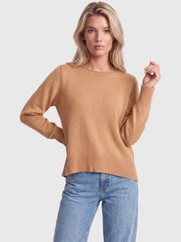 Oversized Pullover aus reiner Merinowolle | camel