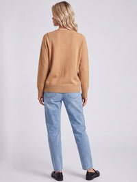 Oversized Pullover aus reiner Merinowolle | camel