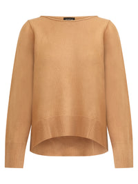 Oversized Pullover aus reiner Merinowolle | camel