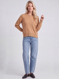 Oversized Pullover aus reiner Merinowolle | camel