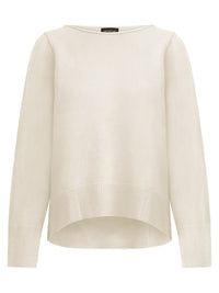 Oversized Pullover aus reiner Merinowolle | champagner