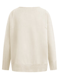 Oversized Pullover aus reiner Merinowolle | champagner