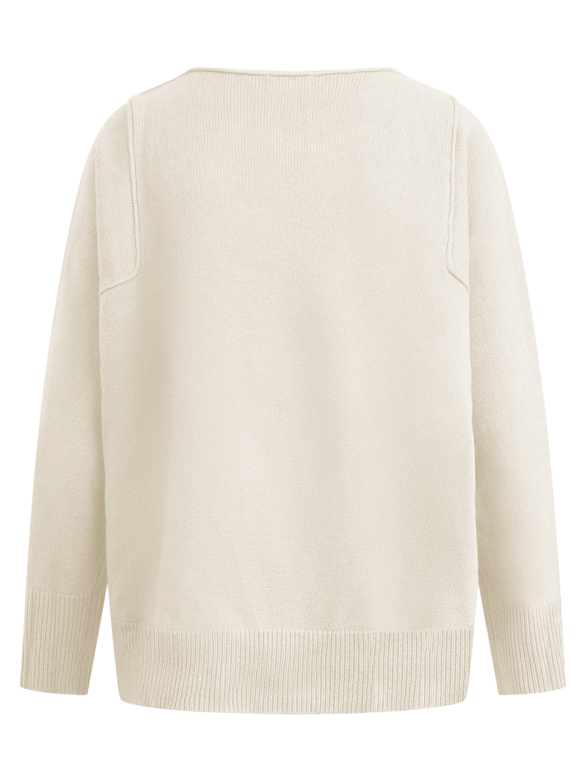 Oversized Pullover aus reiner Merinowolle | champagner