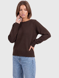 Oversized Pullover aus reiner Merinowolle | braun