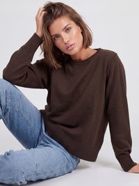Oversized Pullover aus reiner Merinowolle | braun