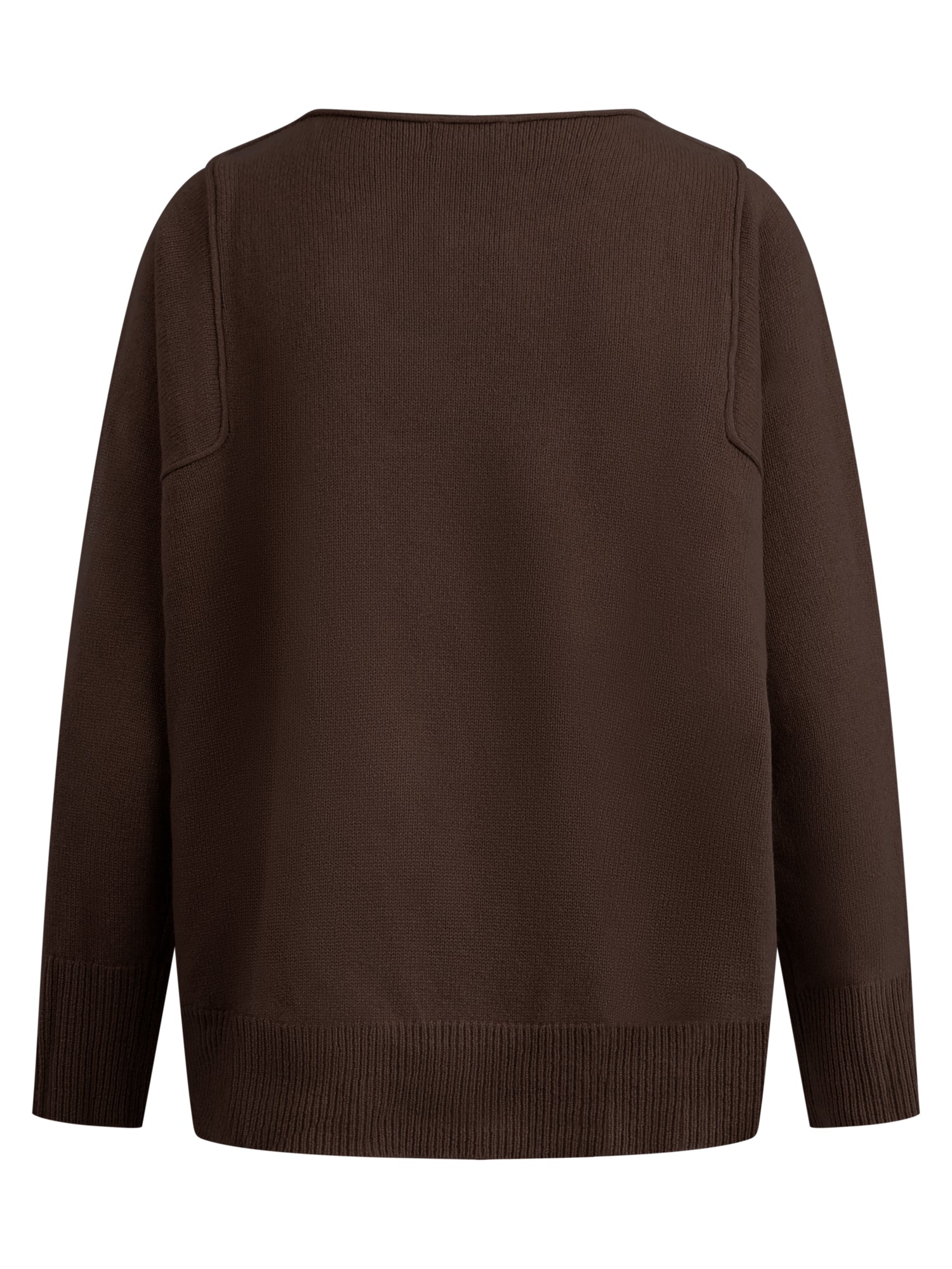 Oversized Pullover aus reiner Merinowolle | braun