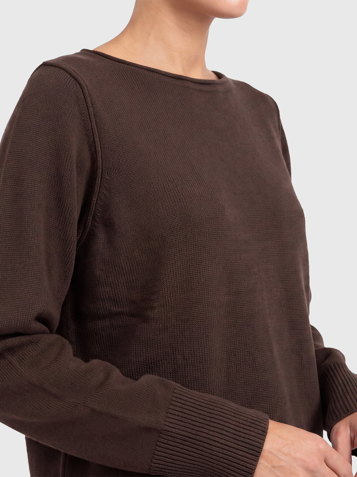 Oversized Pullover aus reiner Merinowolle | braun