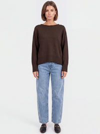 Oversized Pullover aus reiner Merinowolle | braun
