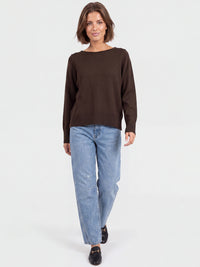 Oversized Pullover aus reiner Merinowolle | braun