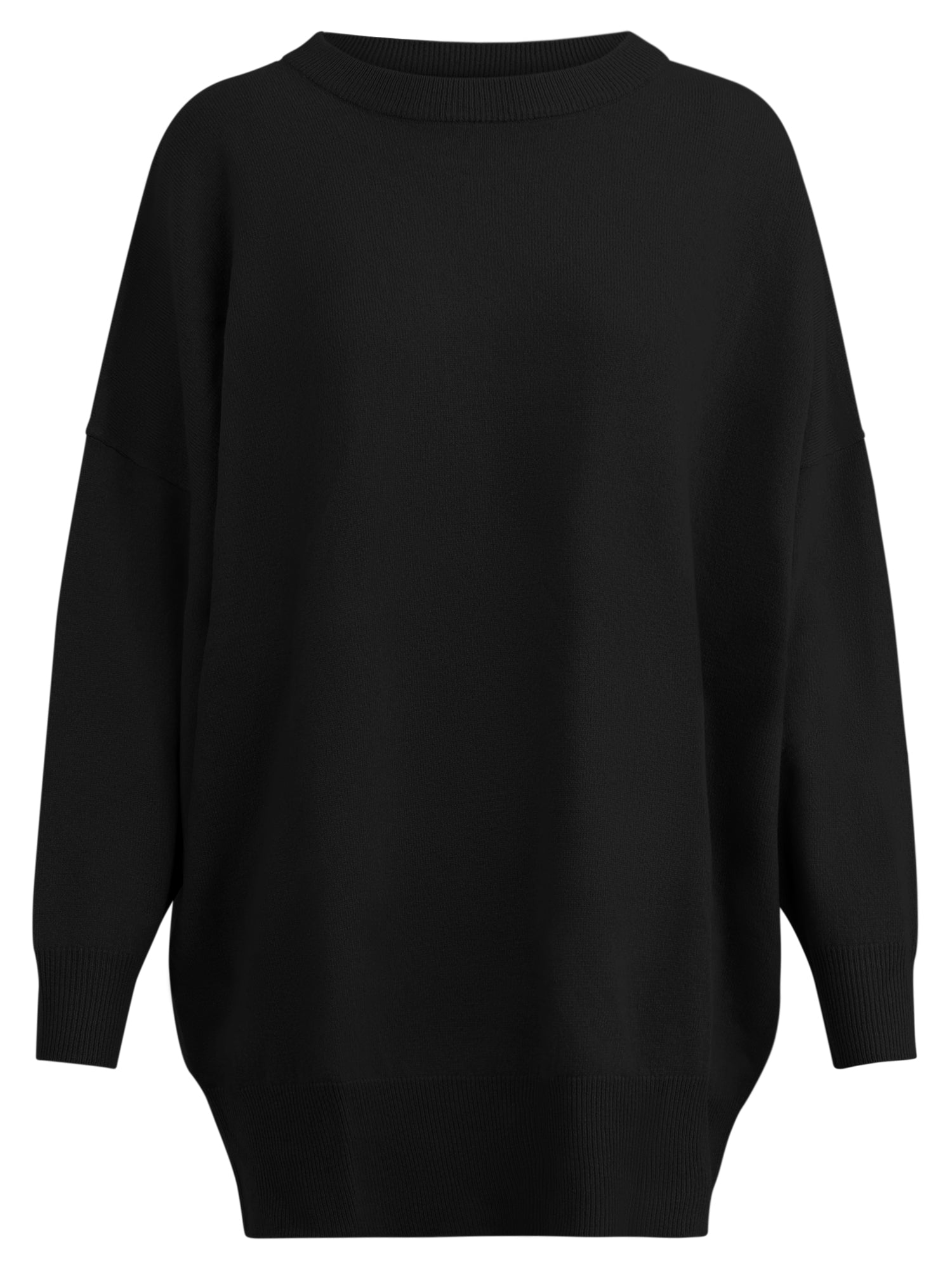 Oversized Pullover aus reiner Merinowolle | schwarz