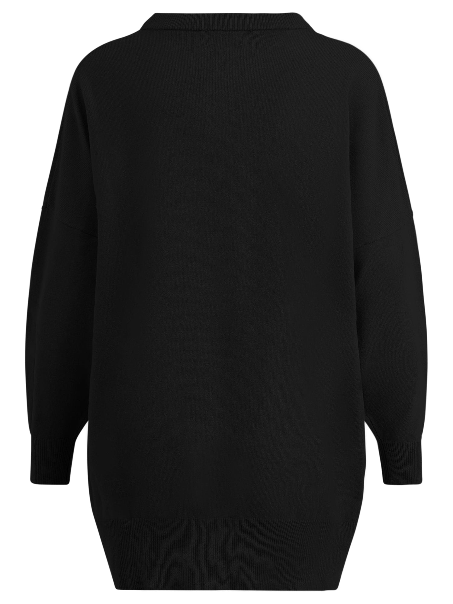 Oversized Pullover aus reiner Merinowolle | schwarz