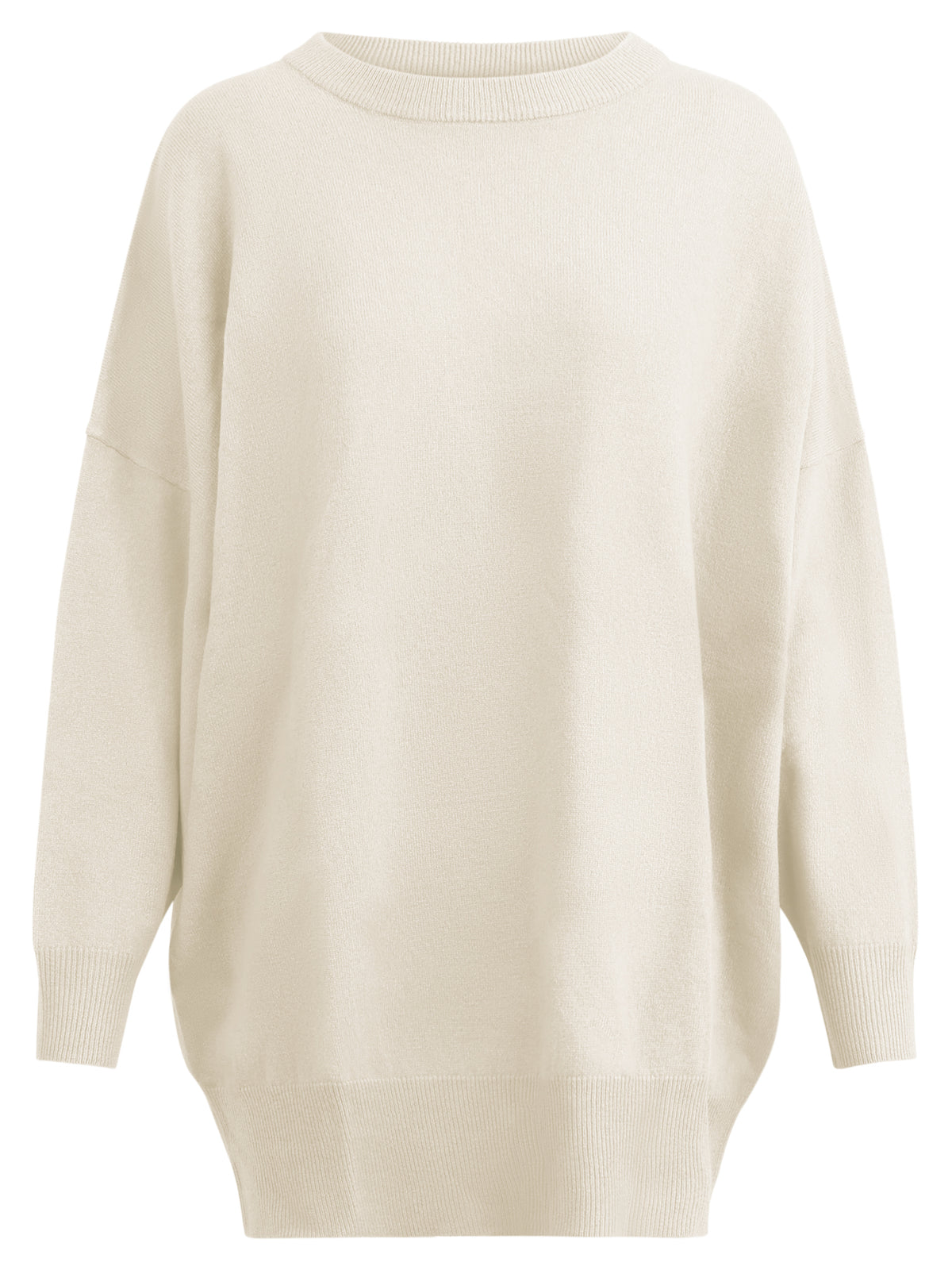 Oversized Pullover aus reiner Merinowolle | champagner
