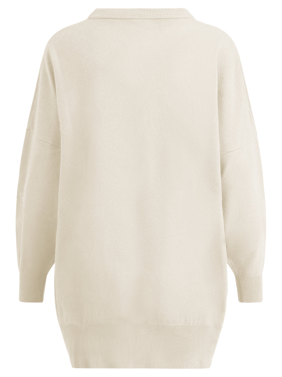 Oversized Pullover aus reiner Merinowolle | champagner