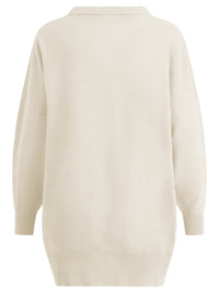 Oversized Pullover aus reiner Merinowolle | champagner
