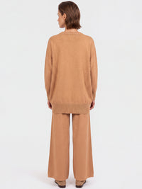 Oversized Pullover aus reiner Merinowolle | camel