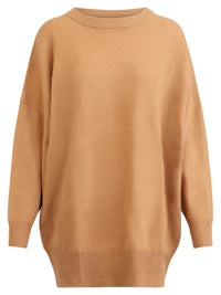 Oversized Pullover aus reiner Merinowolle | camel