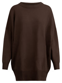 Oversized Pullover aus reiner Merinowolle | braun