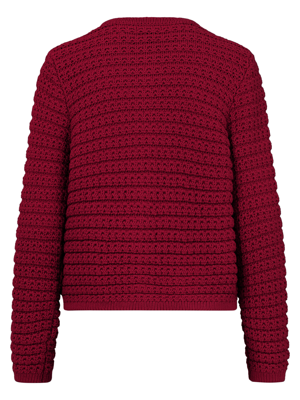 Strickjacke im Chanel-Stil mit Schmuckknöpfen | rot