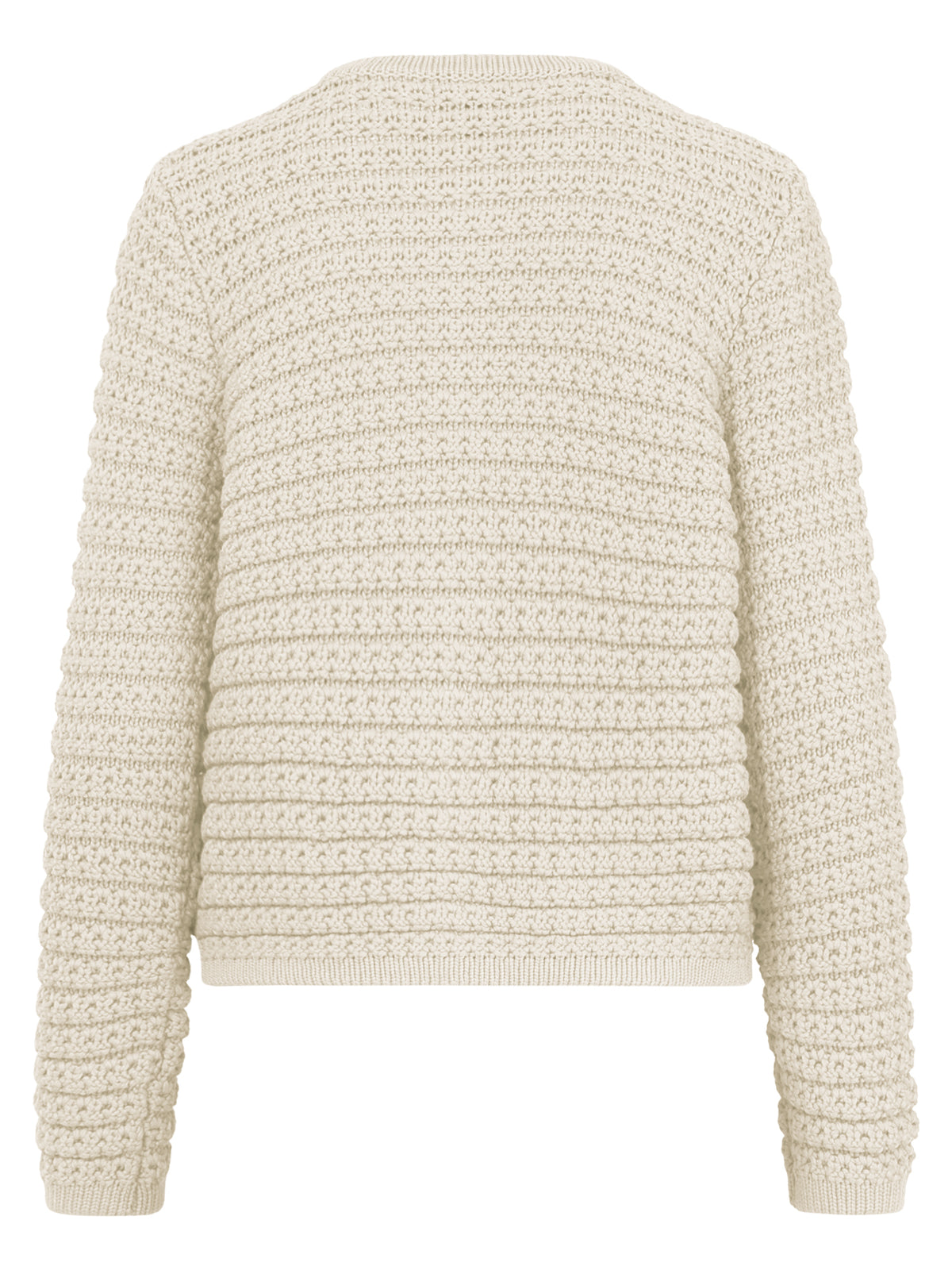Strickjacke im Chanel-Stil mit Schmuckknöpfen | champagner